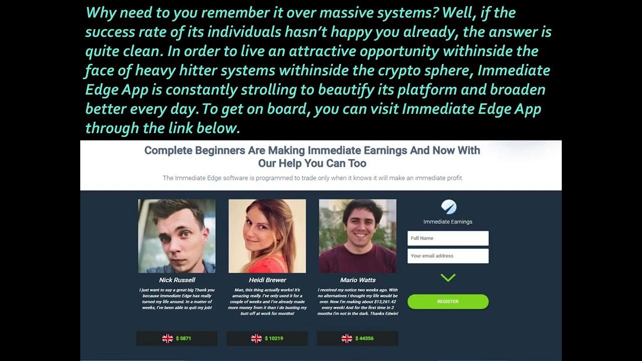 Conclusion to our Immediate Edge App Review